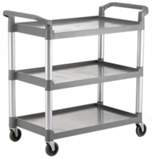 GATTO 3-Tier Plastic Trolley w/ Tote Boxes & Bins